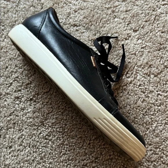 ECCO Soft 7 Women’s Black Leather Lace Up Sneakers Size 8 - Picture 11 of 16